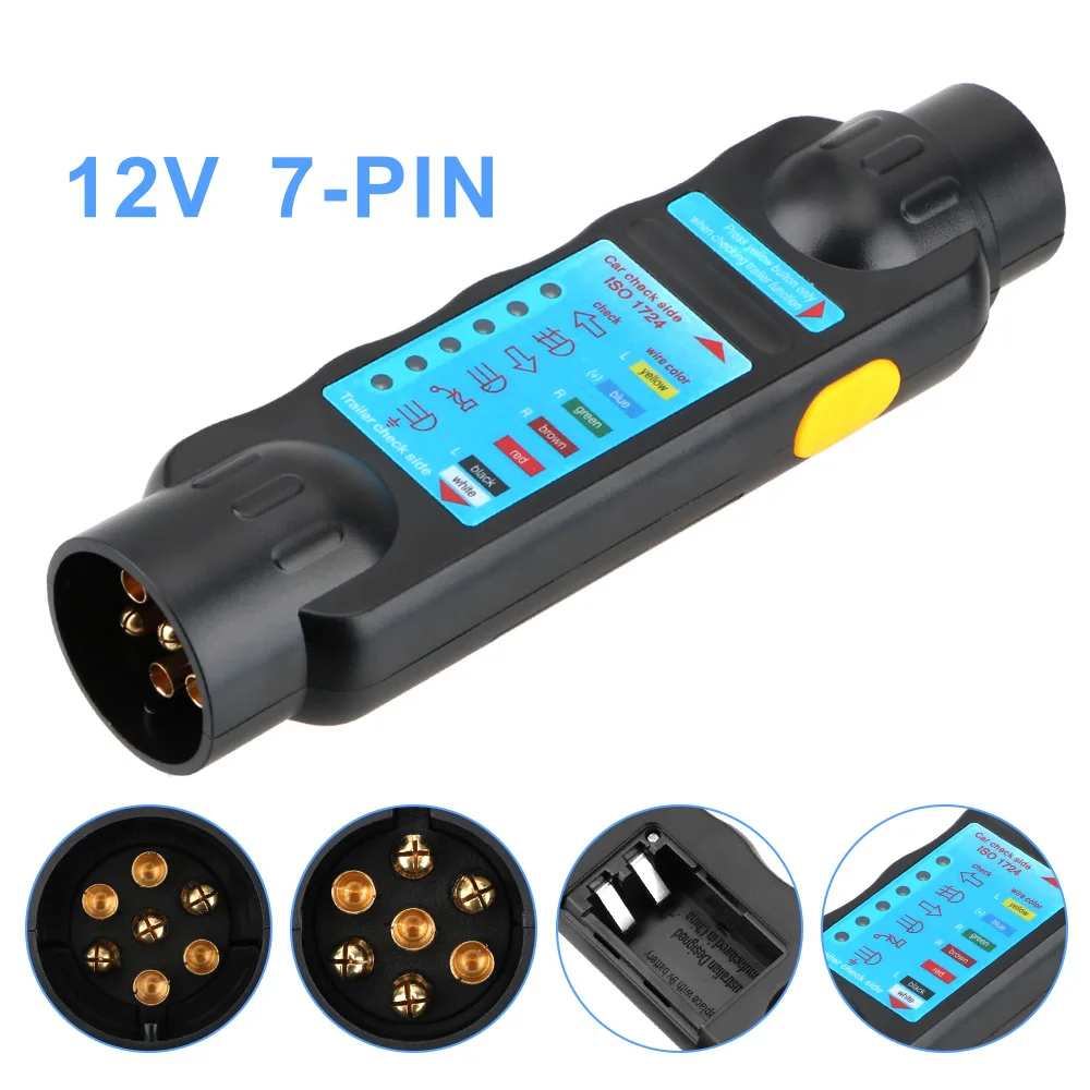 12V 7pin presa presa relè rimorchio Tester strumenti diagnostici per auto Diesel per indicatori di direzione fendinebbia camion Caravan accessori