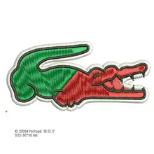 Флаг Португалии крокодилов из лоскутного топа с вышивкой заплаты Специальное предложение; экологичных ручной работы 3D Аппликация с логотипом на заказ