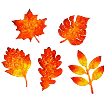

5pcs Maple Leaves Cup Holder Mat Mold Leaf Coasters Mold Handmade Tools