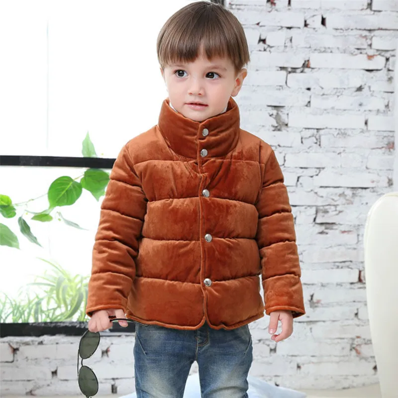 Boys Jackets 2019 New Winter Outerwear Girls Warm Thick Gold Velvet Jacket Fashion Kids Gentleman Party Coat Children Outerwear (9)