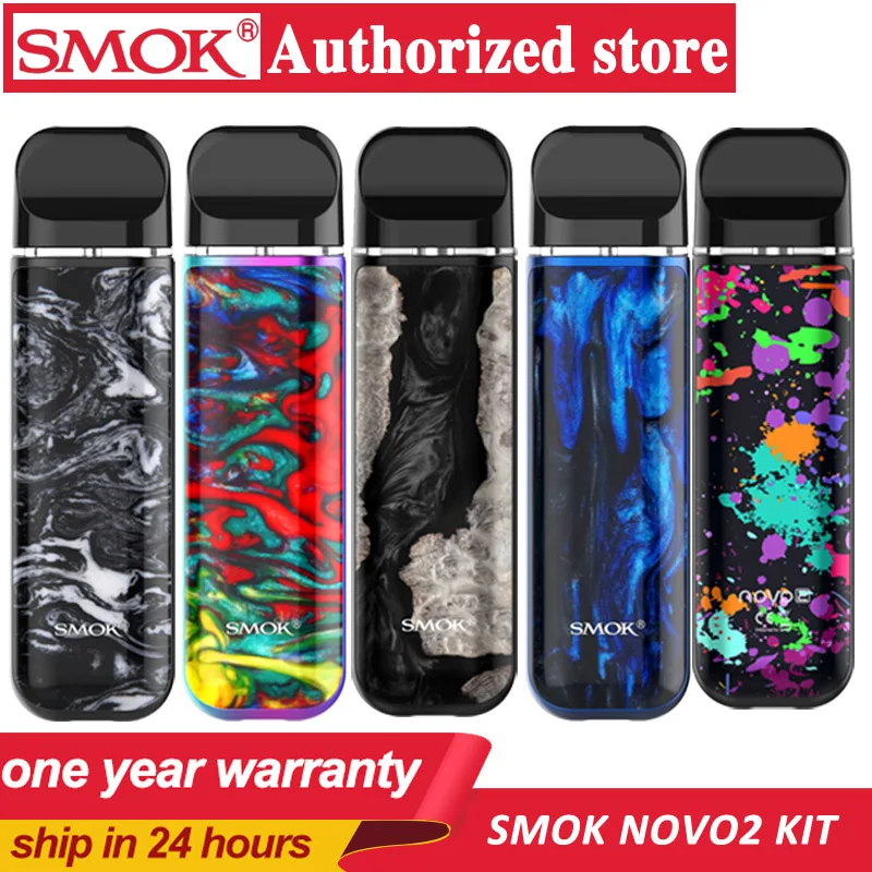 SMOK-cigarrillo electrónico Original Novo 2, vaporizador con batería de 800mAh, 2ml, Cartucho de malla de 1.0ohm, DC, MTL, PK W01 Nord RPM40