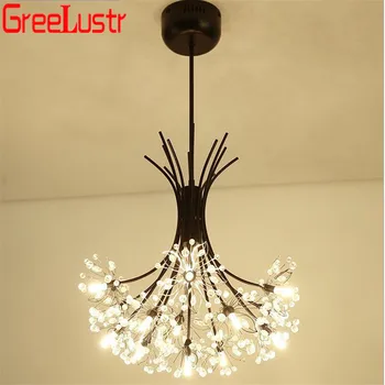 

Crystal Led Pendant Lamp Dandelion Design Flower Chandeliers For Living Room Fireplace Kitchen Decor Home Lighting Suspension G9