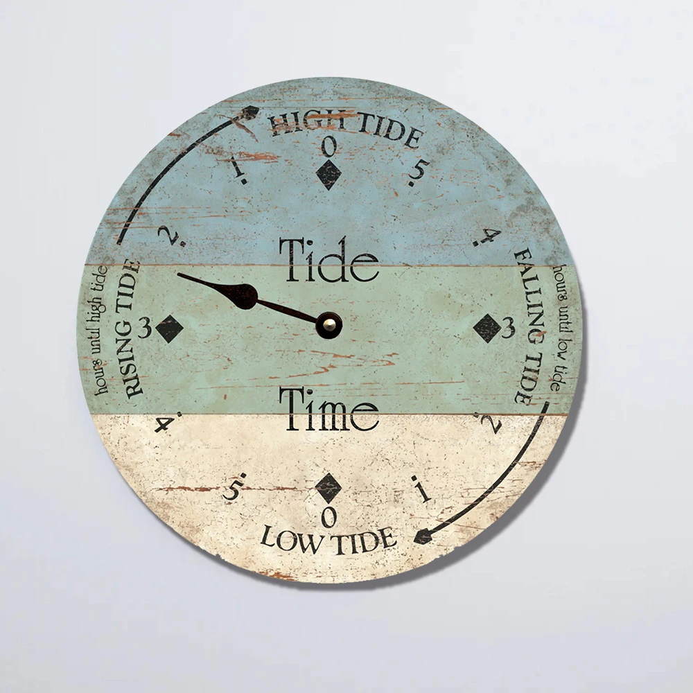 

Personalized Beach Clock Wood American Style Wall Clocks Home Decor 2022 Office Decor Wall Watch Living Room Decoration