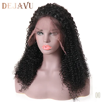 

Dejavu Lace Front Human Hair Wigs Peruvian Non-Remy Hair 130% Kinky Curly Human Hair Wig 13*4 Lace Frontal Wig For Black Woman