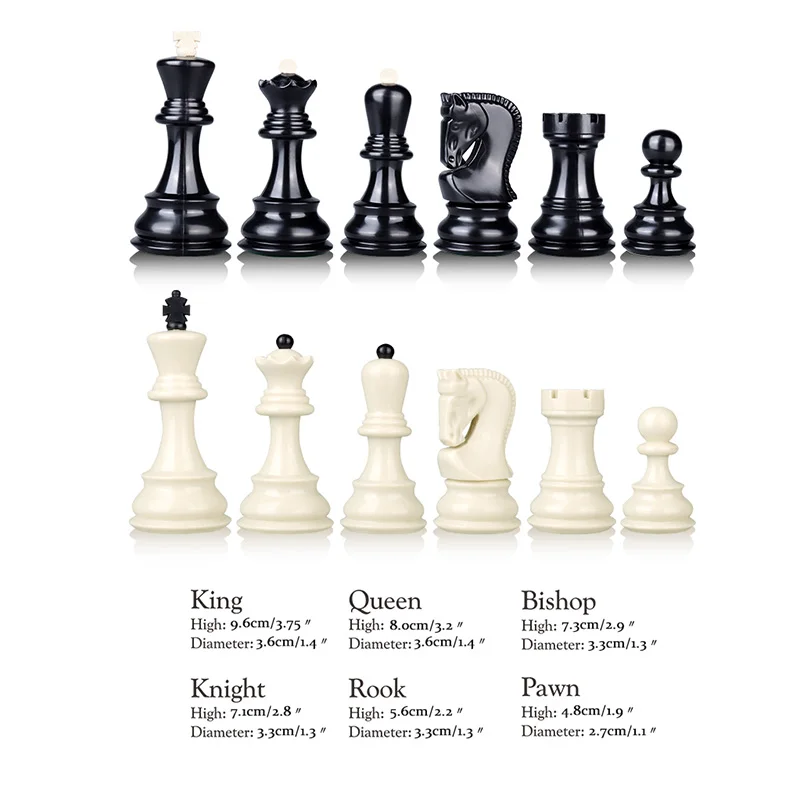 Chess Pieces Heavy Plastic Tuba Nonmagnetic Home Entertainment Games Excluding Chessboard