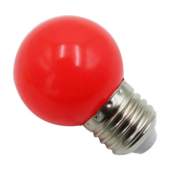 

E27 Led Bulbs - E27 1w Pe Frosted Led Globe Colorful White/Red/Green/Blue/Ylellow Lamp 220v -1PCs(red )
