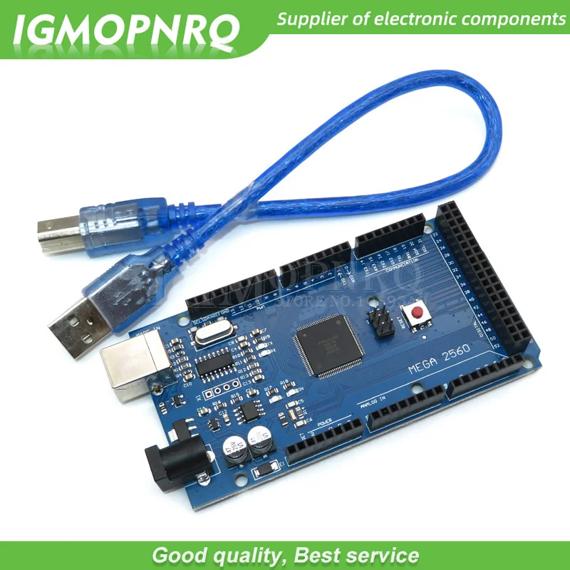 10pcs MEGA 2560 R3 ATmega2560 AVR USB board +free cable (ATMEGA2560 /CH340 ) funduino new | Электронные компоненты и