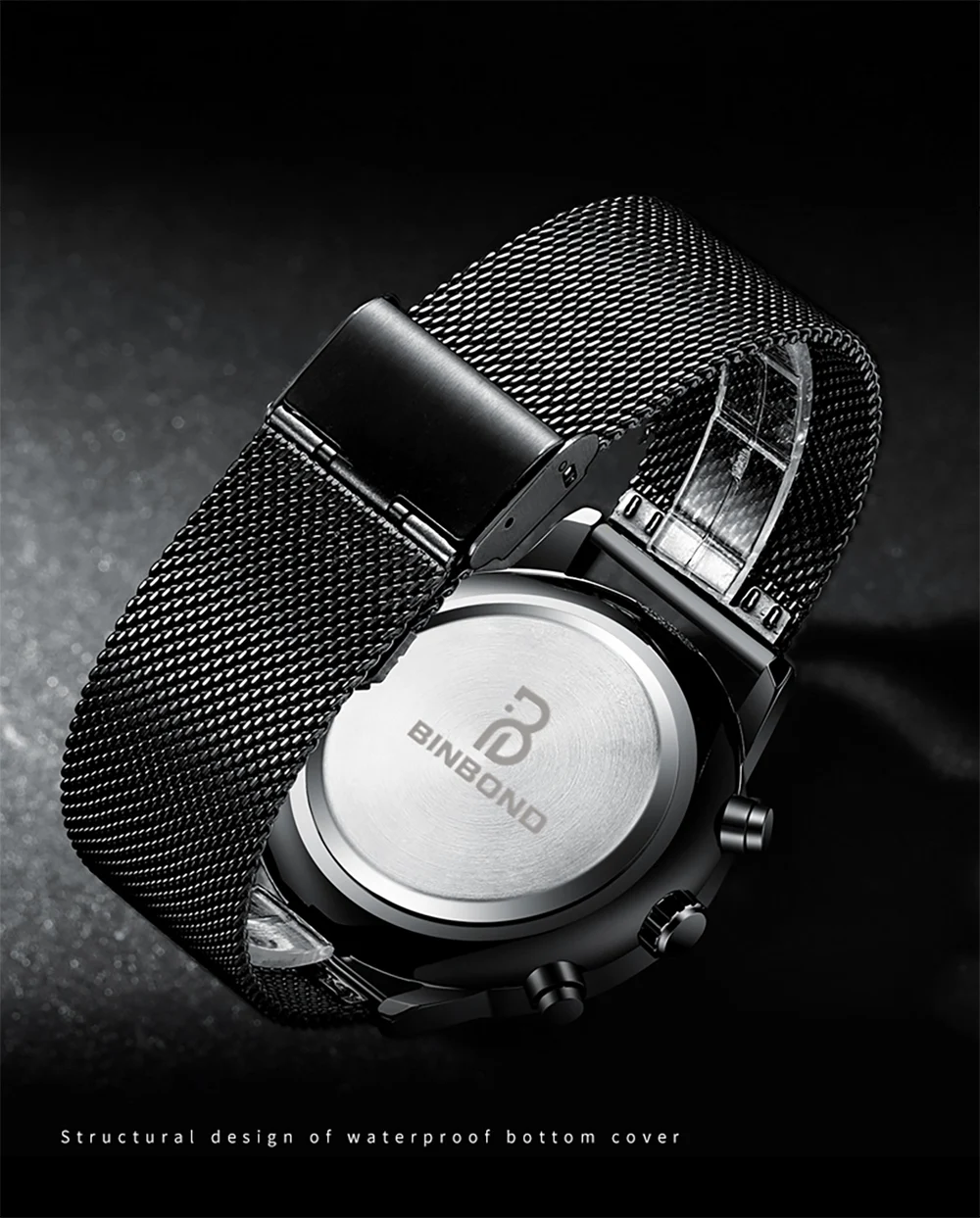 Binbond Relógio Top Marca de Luxo Cronógrafo Relógio Masculino Moda Colorido Vidro à Prova d Água Esporte Relógios para Homens Relógio de Pulso - Image 6