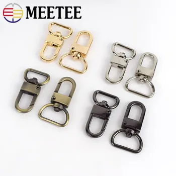 

40pcs 12/16/19mm Bag Buckles Metal Webbing Swivel Trigger Clasp Handbag Strap D Tail Hooks Hanger DIY Leather Accessories