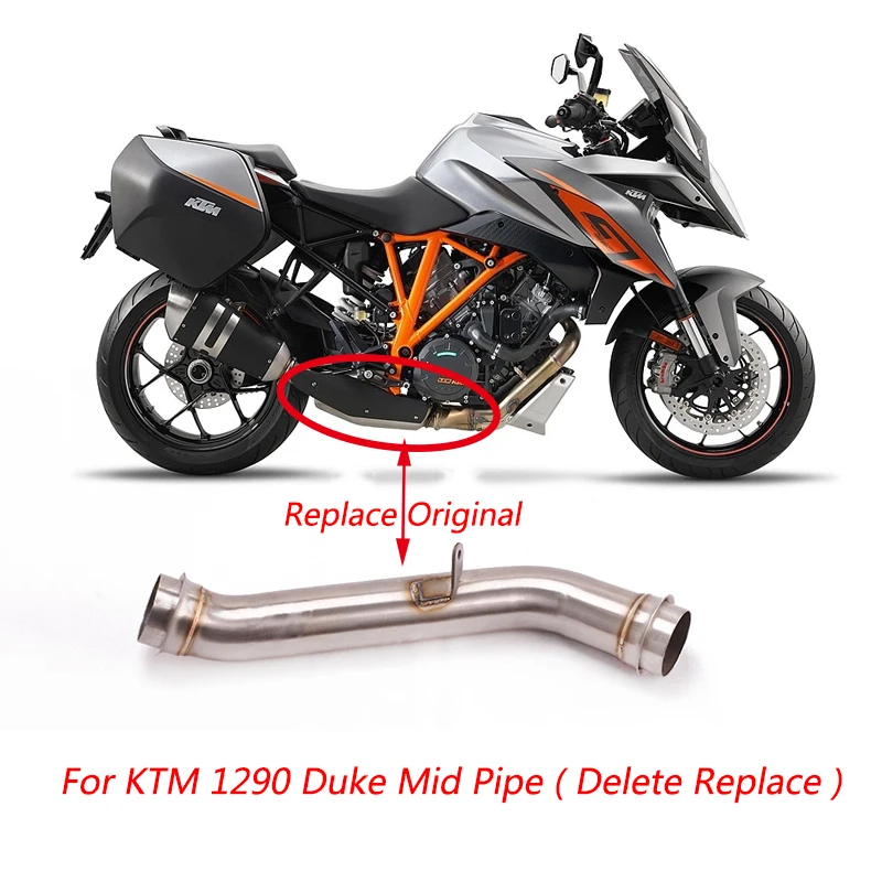 

Mid Pipe for KTM 1290 Duke Motorcycle Exhaust Pipe Delete Replace Catalyst Slip On Original Muffler Stainless Steel
