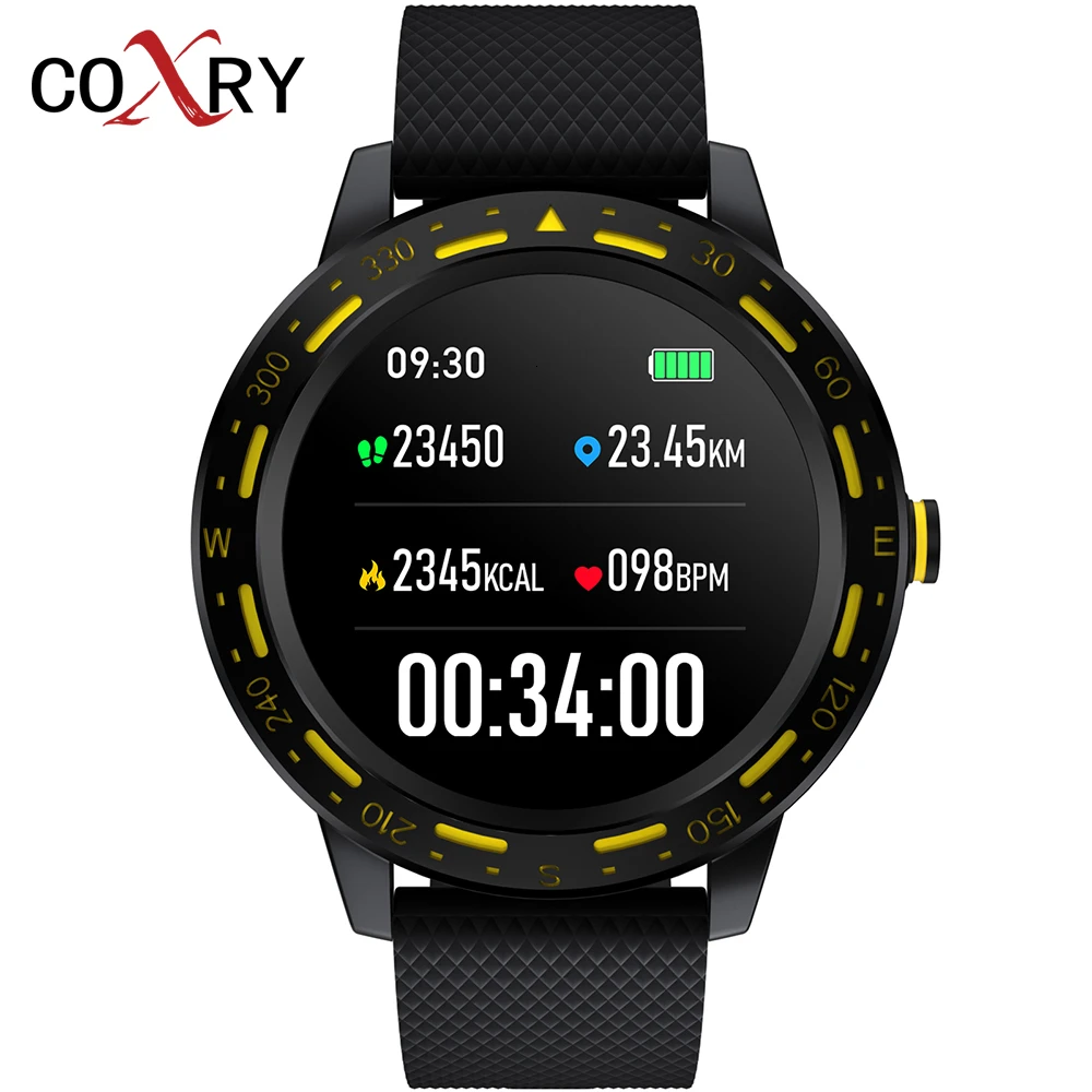 

COXRY Sport Smart Watch Men Android Blood Pressure Oxygen Heart Rate Monitor Bluetooth SMS Smartwatch Women Watches For Iphone