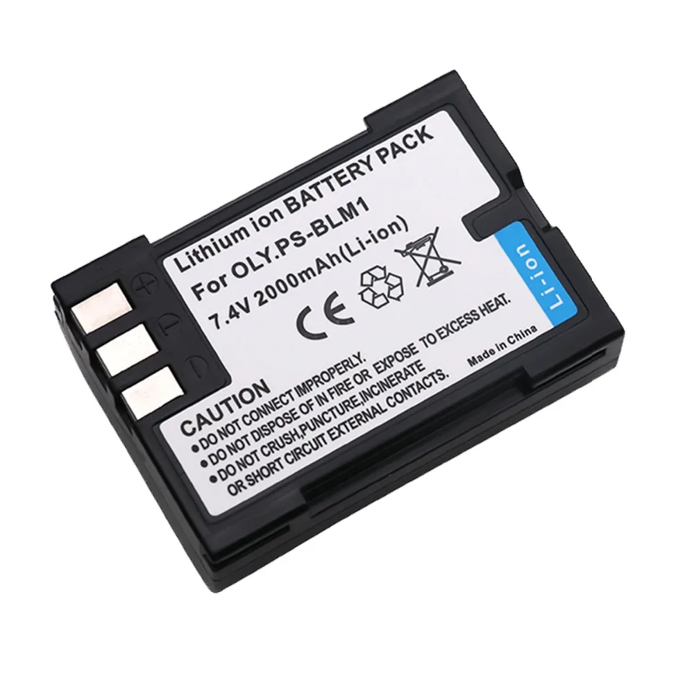 Комплект из 2 предметов PS-BLM1 PS BLM1 BLM-1 2000 мА/ч, Перезаряжаемые Li-Ion Батарея для Olympus Evolt E-300 E-330 E-500 E-510 C-5060 C-7070 C-8080 E-1