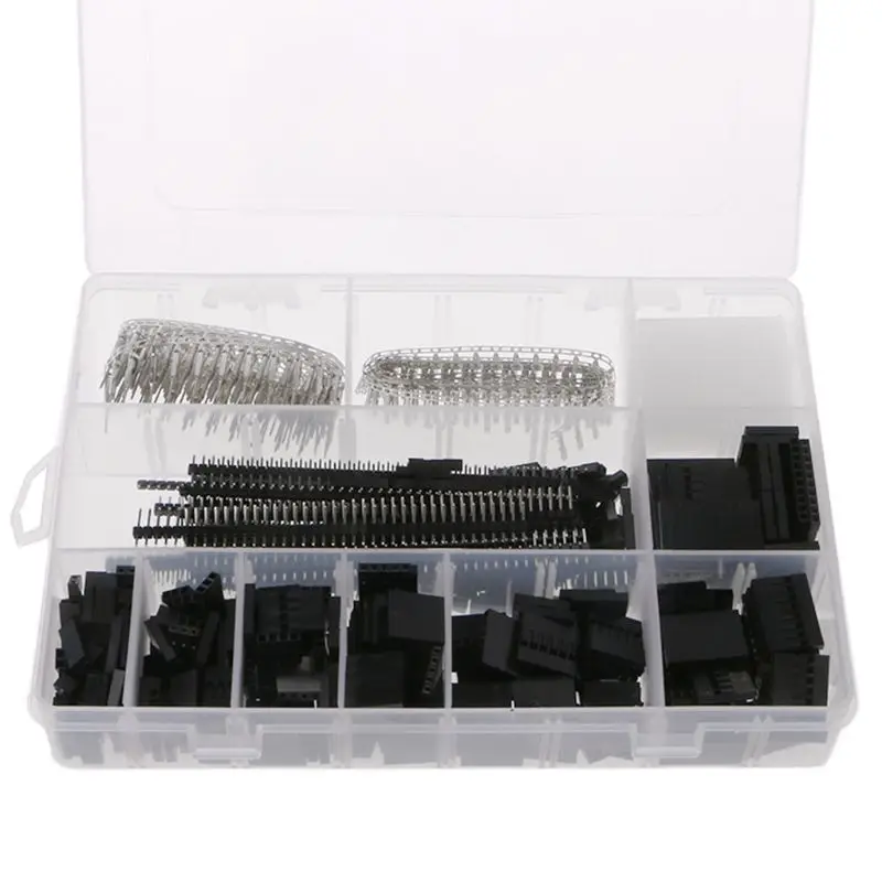 

1450 Pcs 2.54mm Dupont Connector Kit PCB Headers Male Female Pins Electronics