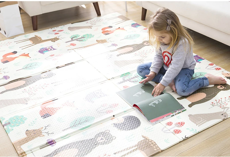 Детский игровой коврик Xpe Puzzle, детский утолщенный коврик Tapete Infantil, коврик для ползания в детскую комнату, складной коврик, Детский ковер