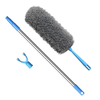 

Household Feather Duster Dust Removal Static Electricity Retractable Electric Car Cleaning Tools With Telescopic Rod Fork Head