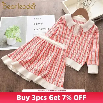 

Bear Leader Girls Christmas Sweater Set Kids Girls Sweaters Kids Knitted Red Suit Baby Girls Clothing Suit Children Baby Girl