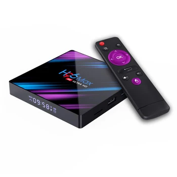 

H96 Max RK3318 Android 10.0 Smart TV Box 4G+32G Quad Core 4K HD 2.4G/5G WiFi for Netflix Youtube Google Play EU Plug