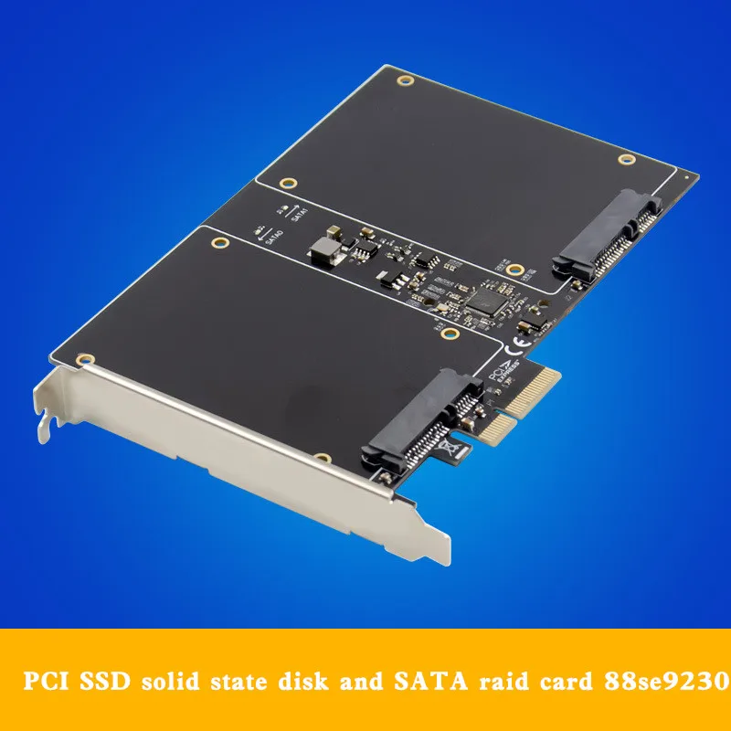 

PCI-E x2 sata3.0 raid control card compatible with 2.5 inch full size SSD HDD 88se9230