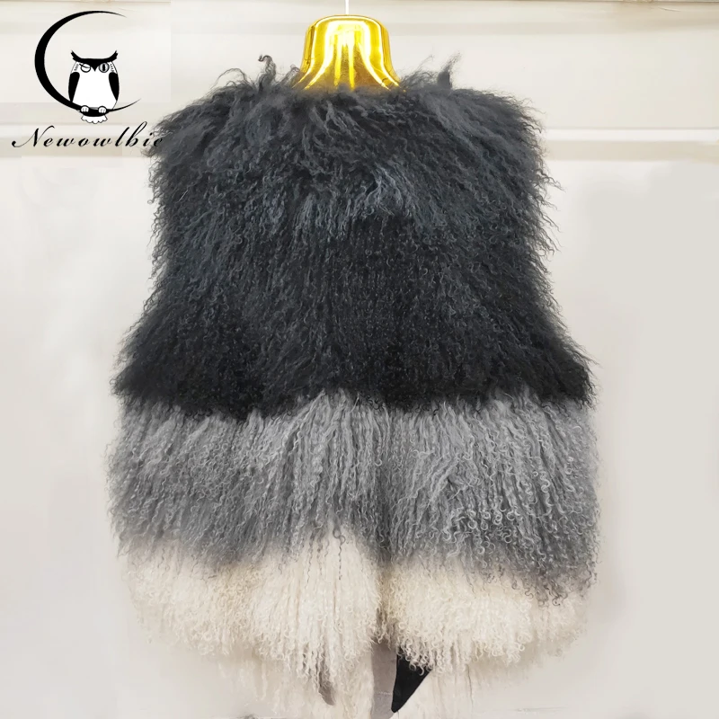 

2020 New Fashion Long hair real Fur Coat Winter Coat Women Waist Coat Fur Gilet Women's Fur Jacket Fur Vest For Ladies