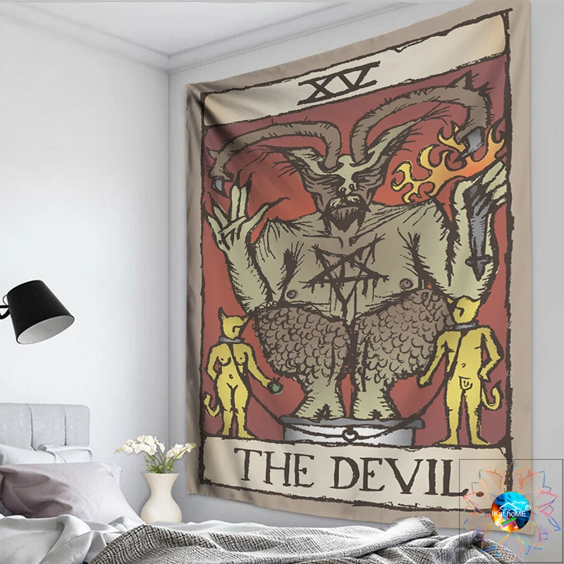 

Tarot Card Tapestry Wall Hanging Astrology Divination Wall Tapestry Boho Art Decor Hippie Mandala Psychedelic Tapestry Custom