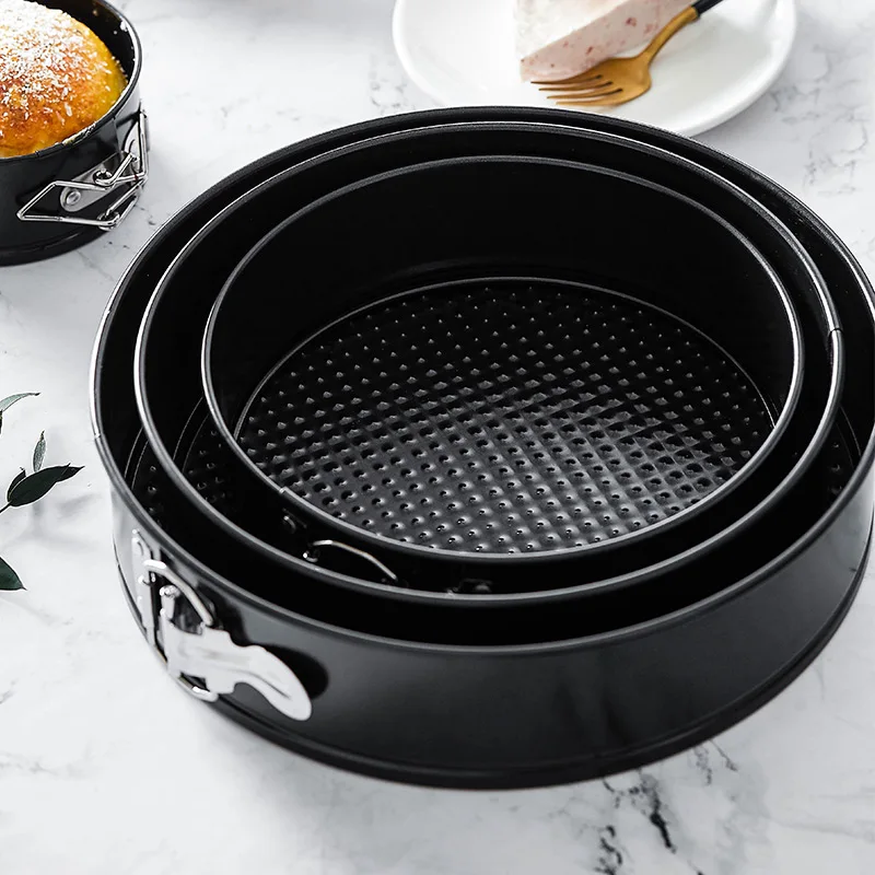 Non Stick Metal Baking Mold Stainless Steel Round Cake Tray Baking Tool