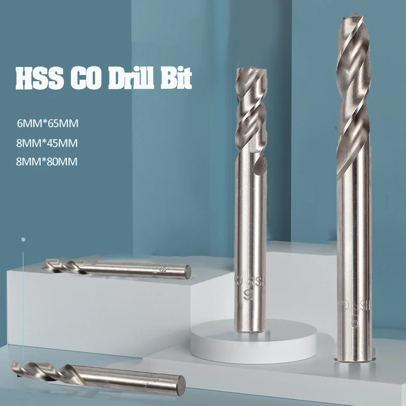 2X 6mm*8mm HSS CO Cobalt Spot Weld Drill Welder Remover Cutter Drill Bit Tool 