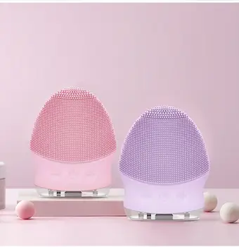 

Silicone Face Cleaner Mini Electric Face Skin Care Machine Deep Cleaning Massage Machine Firming Waterproof Washing Machine