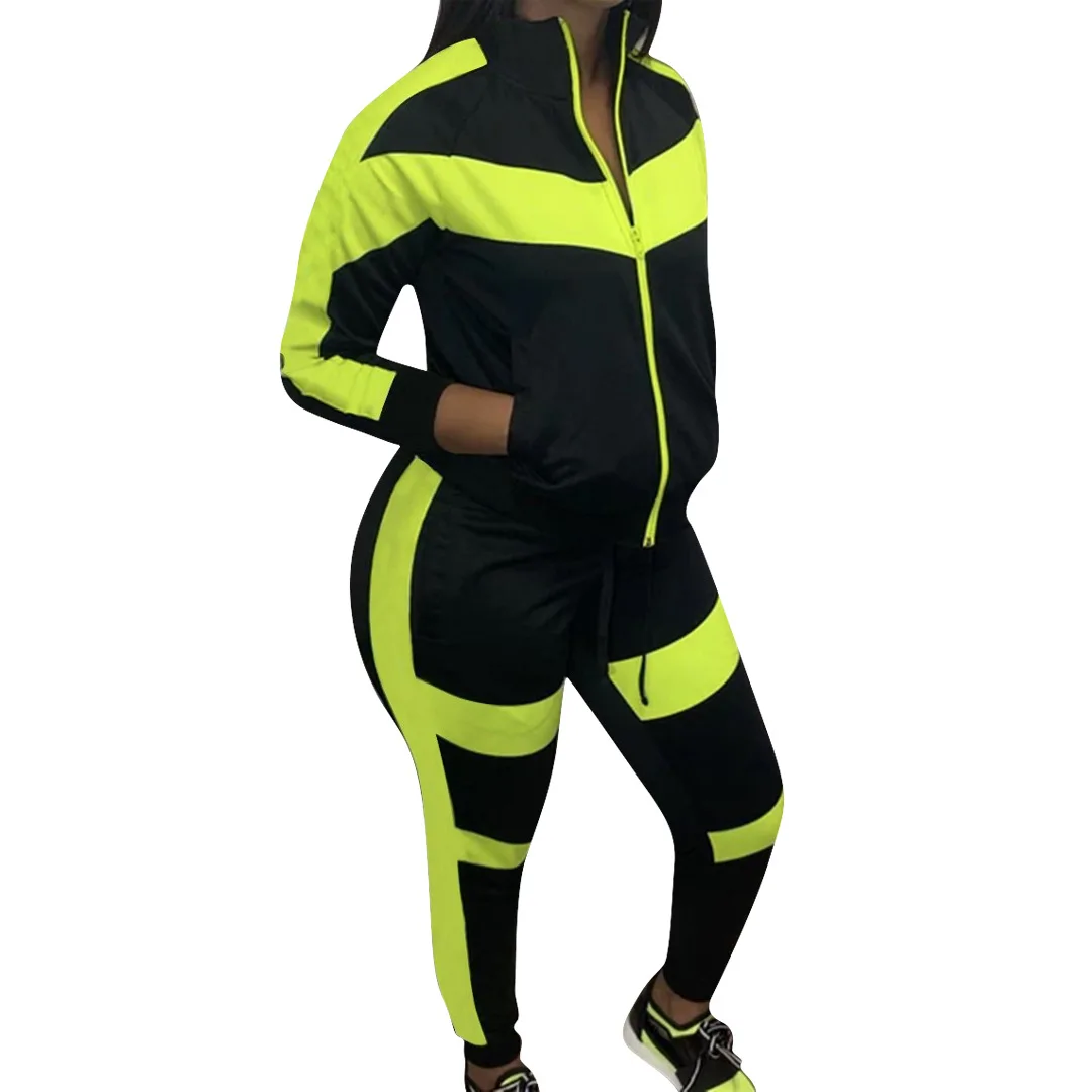 yellow tracksuit with black stripe