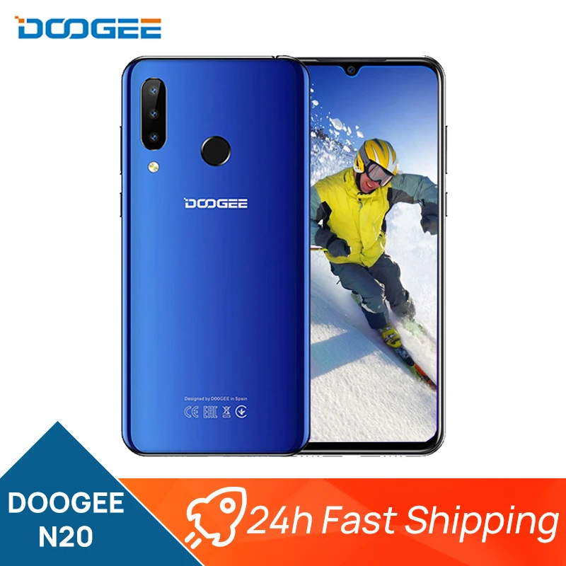 Смартфон DOOGEE N20 4 + 64 Гб восьмиядерный процессор MT6763 экран 6.3 дюйма тройная задняя