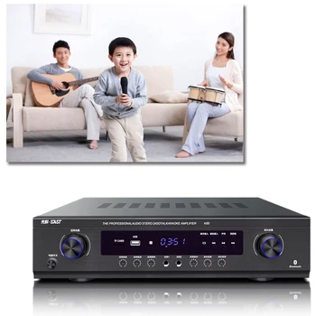 

KYYSLB 2.1 Channel Bluetooth Amplifier220V 900W Power Home Professional KTV Stage Hifi Fever Digital Amplifier Karaoke OK