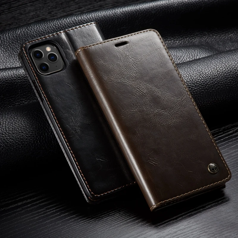 CaseMe Оригинальный чехол-кошелек для iPhone 11 11Pro Max кожаный чехол с магнитной