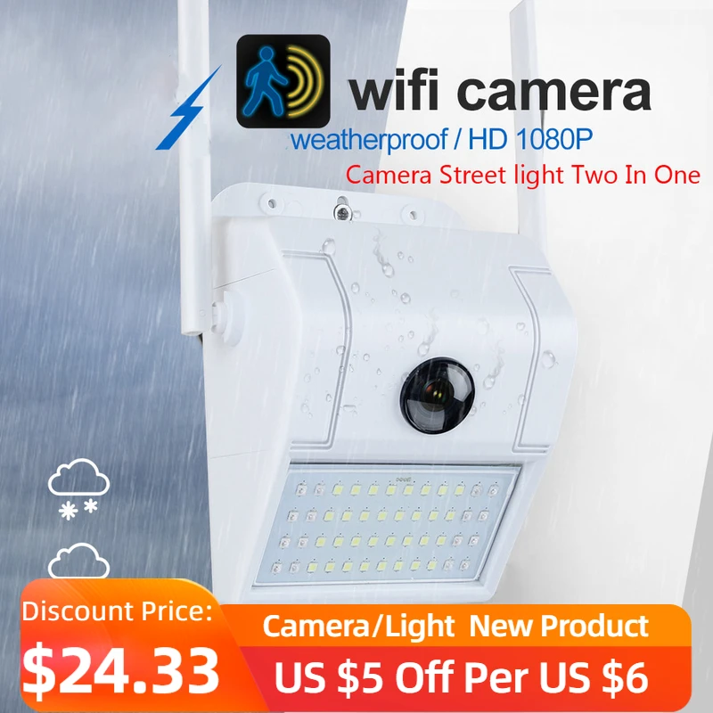Wireless IP Camera WiFi Outdoor 1080P Security Camera Lamp Bulb Waterproof Floodlight Night Vision Camera Wifi P2P Two Way Audio