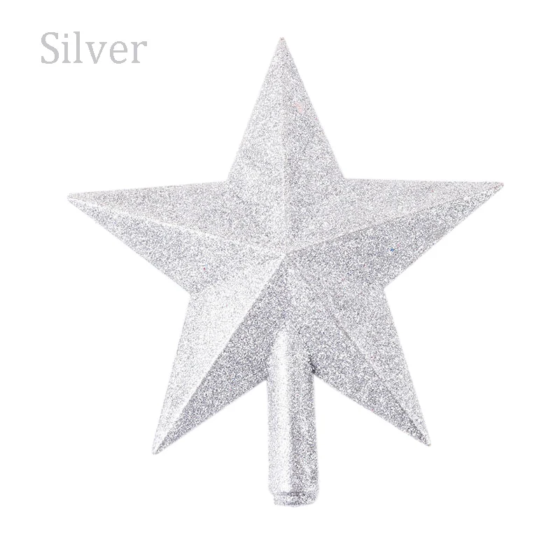 Christmas Tree Top Star Shiny Gold Powder Surface Five-Pointed Star Topper Supplies Christmas New Year's Ornament 10/15/20CM christmas tree decoration christmas star decoration