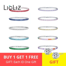 LicLiz Модный циркониевый Хрустальный теннисный браслет для женщин белого золота цвет ювелирных изделий цвет ful CZ коробка браслет цепочка LUB0097