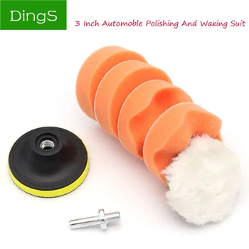

6pcs/set Automobile Car Buffing Pad Set Polishing Waxing Sponge Wheel Kit + Thread M10 Drill Adaptor Power Tools accessories