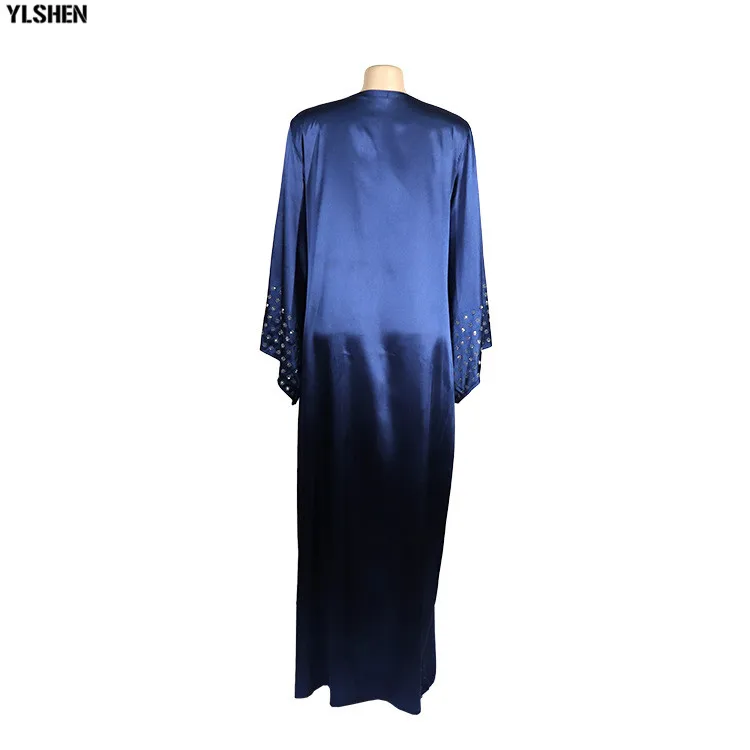 Plus Size African Dresses Abayas for Women Dashiki Diamond African Clothes Caftan Abaya Dubai Robe Evening Long Muslim Dress 18