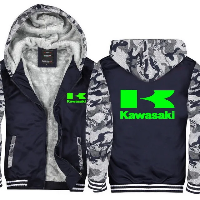 Мужские толстовки, зимние утепленные мужские свитера Kawasaki для мужчин, зимние толстовки на молнии, пальто j - Цвет: 5
