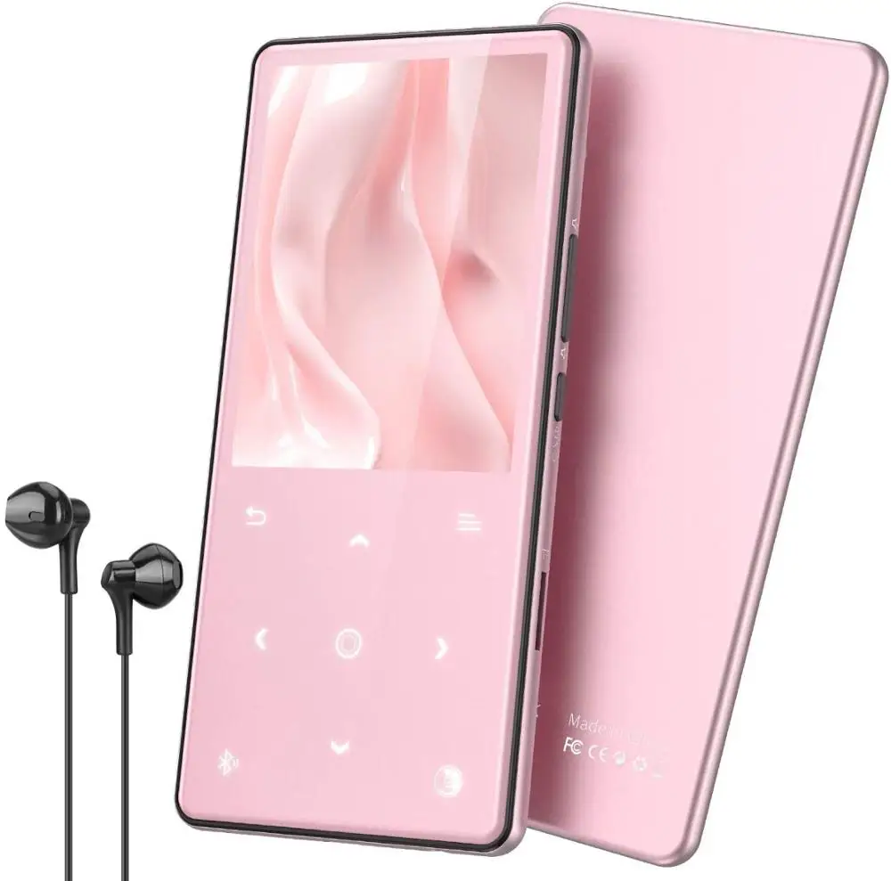 

MP3 Player with Bluetooth Speaker Touch key Built-in 8GB 16GB 128GB HiFi Metal Mini Portable Walkman with radio FM recording