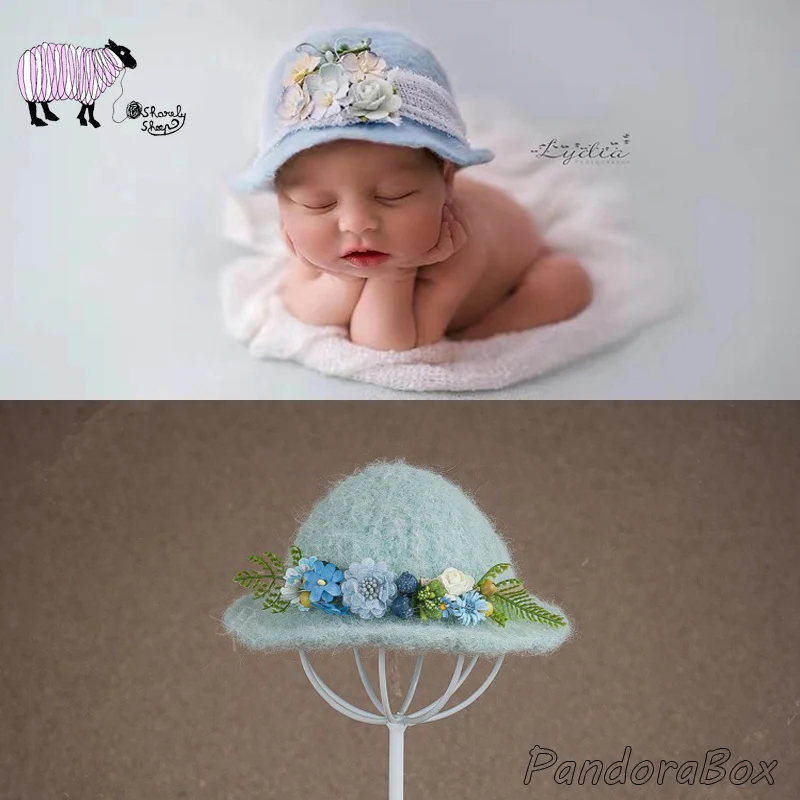 Новорожденный Подставки для фотографий ручной работы для маленьких мальчиков и девочек для фотографий для студийной съемки из шерстяного войлока зимняя шапка для новорожденных fotografia аксессуары, шапка