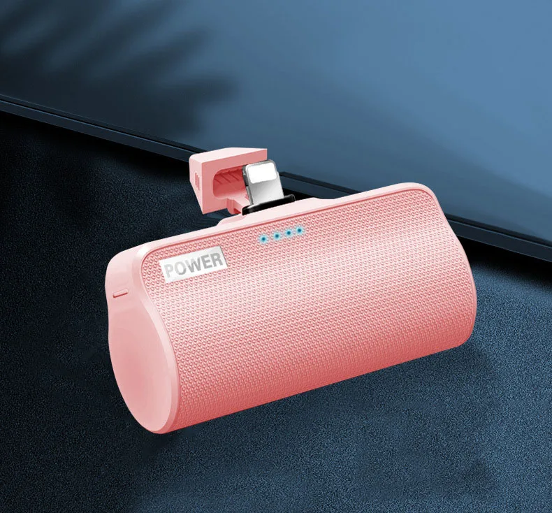 Band New 3000 mAh Mini Power Bank LED Light with plug Portable Charging Powerbank External Battery For Xiaomi Samsung Iphone - Цвет: Pink for lighting
