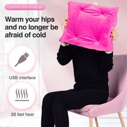 Coussin chauffant USB électrique pour siège de voiture ou de bureau, coussin de siège chauffant pour conducteur de voiture, idéal pour l'hiver, 2021 
