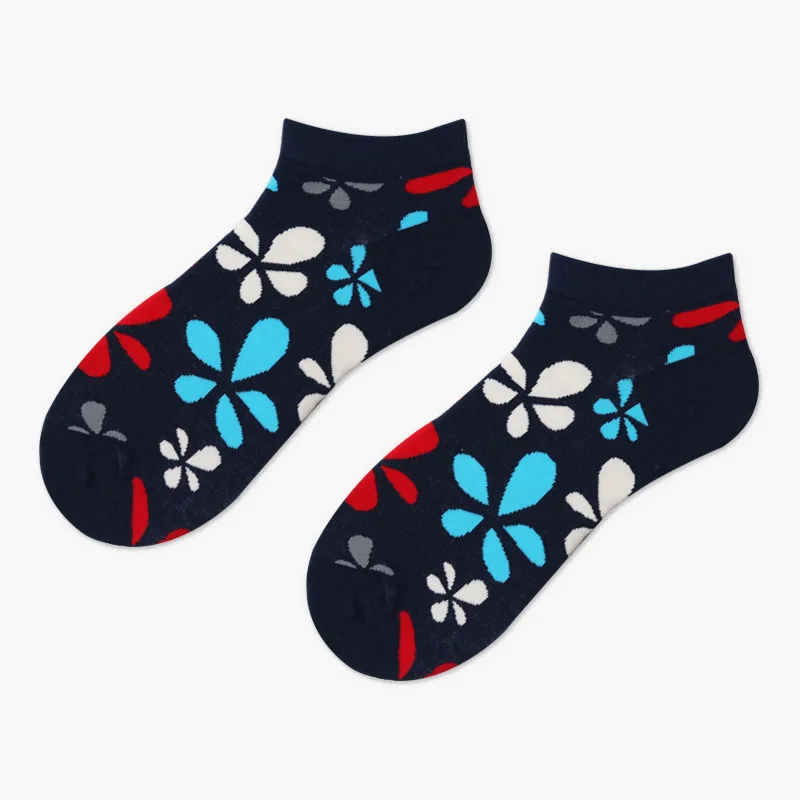 1 пара, летние трендовые счастливые мужские носки, хлопковые мужские носки-башмачки, забавные оригинальные носки Harajuku, носки до щиколотки с фруктами