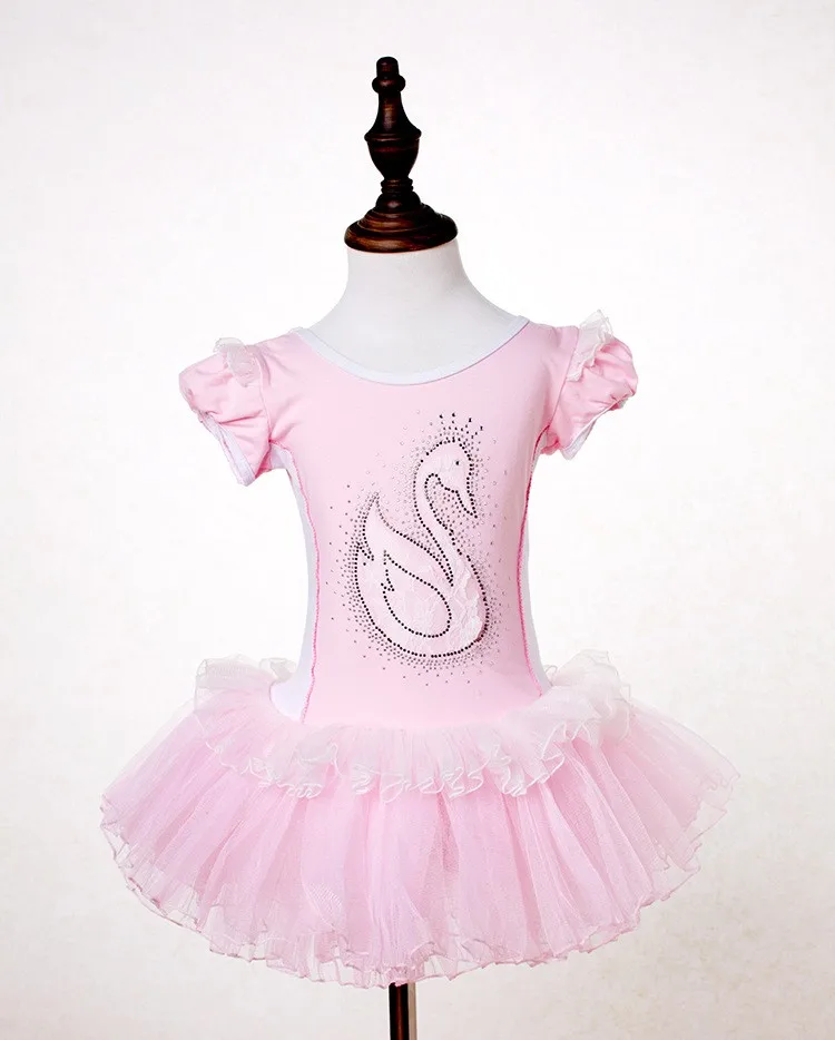 Классическое розовое балетное платье с блестками для девочек; Детские балетные костюмы «Лебединое озеро»; детская танцевальная одежда; платья для тренировки девочек