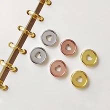 Bloc-notes en plastique, 23MM, trou en forme de champignon, bouton, bobine à feuilles mobiles 360 degrés, disque en plastique pliable, boucle en plastique pour bureau
