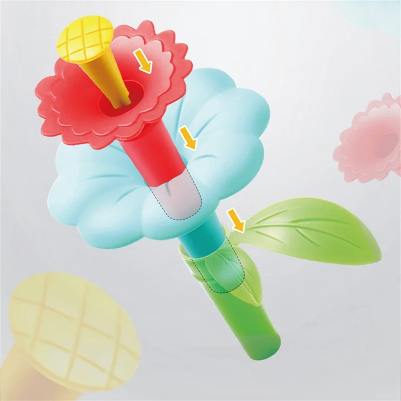 DIY Dream Garden Series Girls Flower Interconnecting Blocks Toys Educational Assembly Blocks Christmas birthday gifts