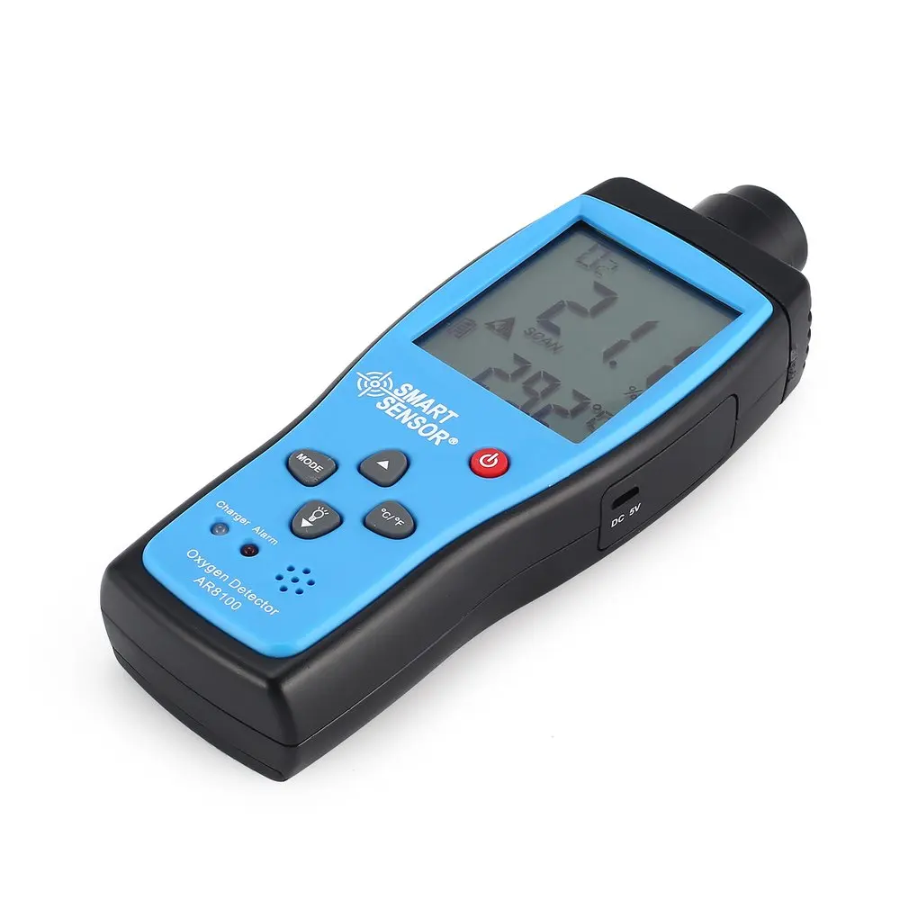 

Smart Sensor AR8100 Air Quality Monitor Gas Meter O2 Oxygen TEMP Detector Analyzer Handheld Tester Temperature Thermometer