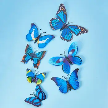 

Wall Stickers Plastic Butterfly Decorations with Adhesive Stickers and Magnet