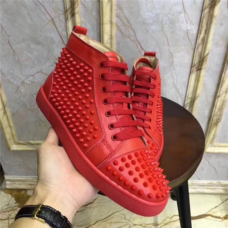 black high top red bottoms