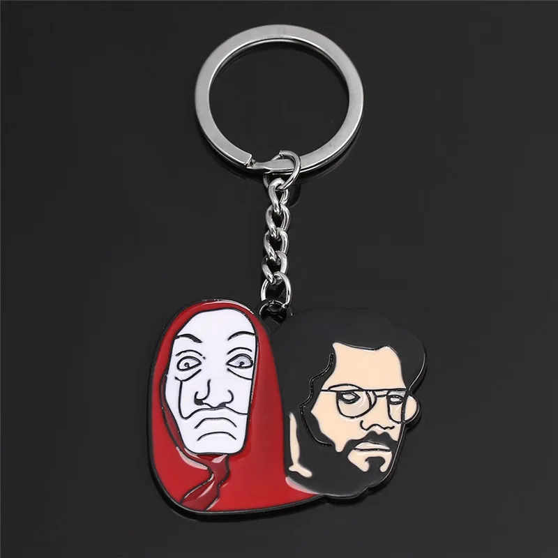 Мода House Of paper деньги Heist брелок La Casa De Papel Сальвадор Дали профессора Забавный брелок Для женщин Для мужчин, ювелирное изделие, подарок