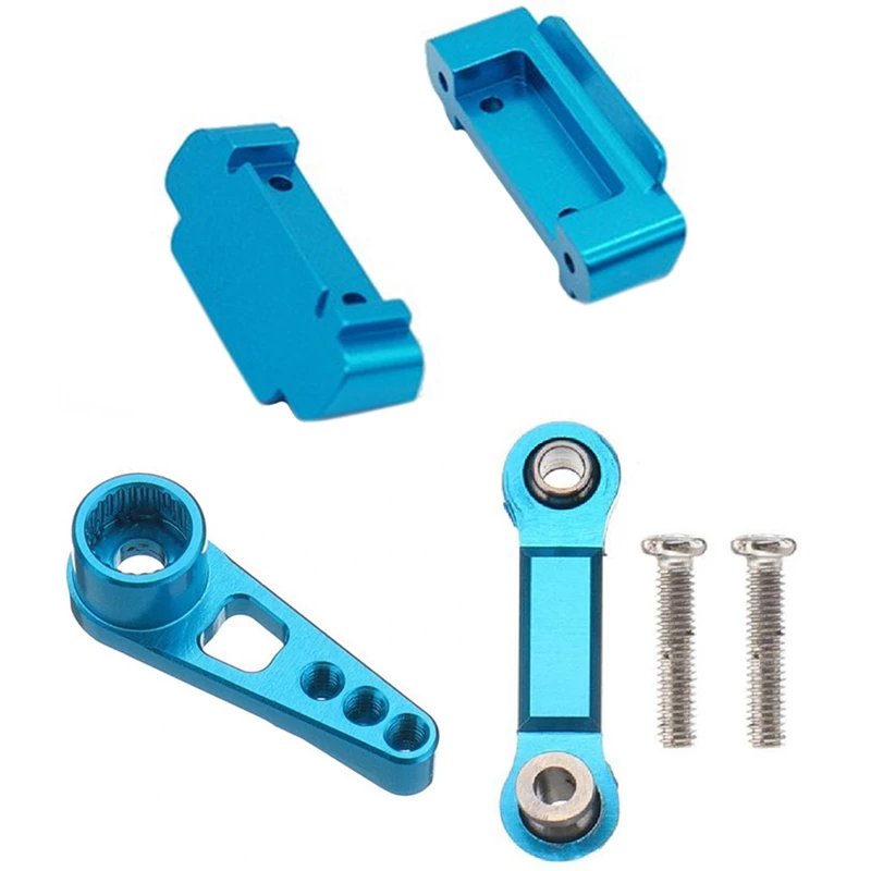 2 шт. передний и задний бампер для Wltoys A959 B Blue 1 комплект металлических рулевых